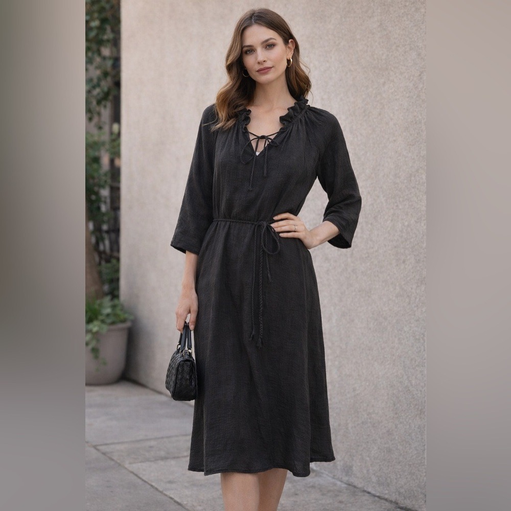Ulla Johnson Grace Dress 2013 NWT NEW Silk Midi Size 8 Lead Gray Grey Deadstock